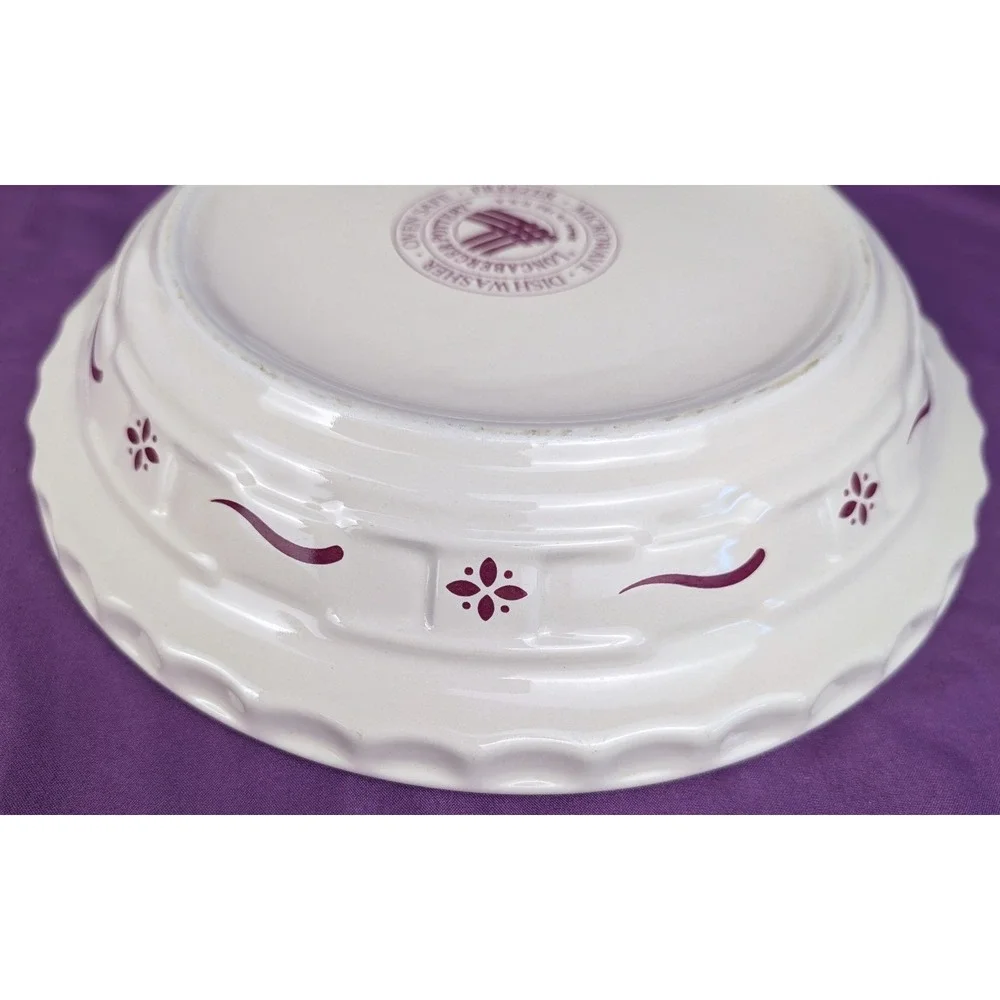 LONGABERGER Pottery USA Woven Traditions Red 10